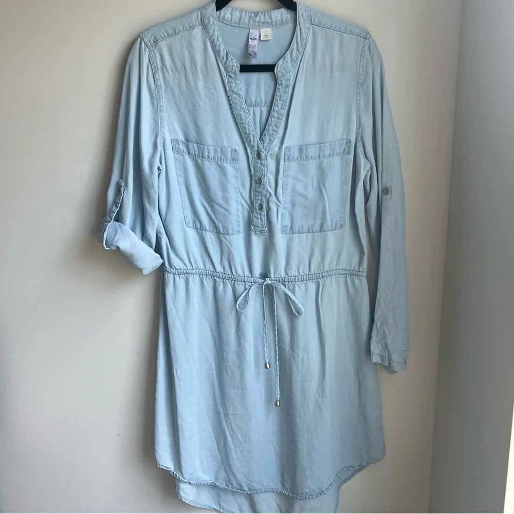 Alya Light Blue High Low Dress - Size Large - Picture 3 of 11